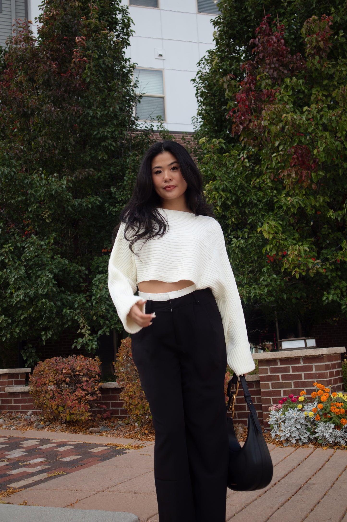 Plush Knit Cropped Sweater