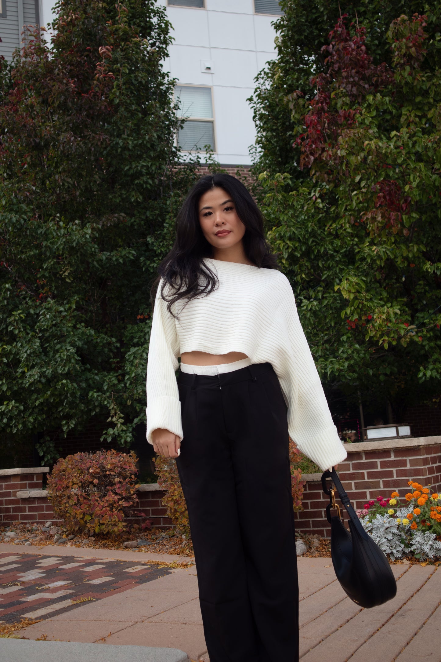 Plush Knit Cropped Sweater