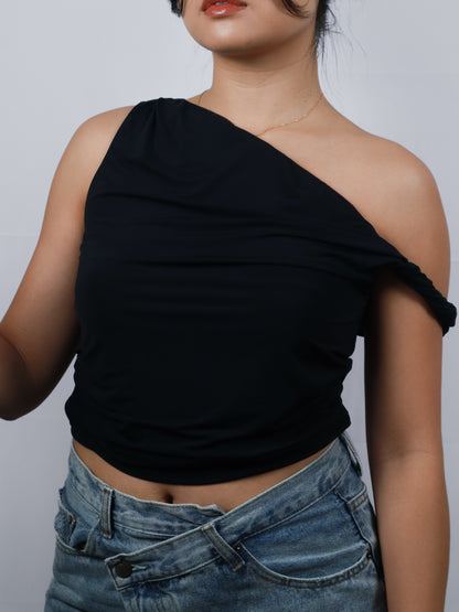 Solstice One-Shoulder Crop Top