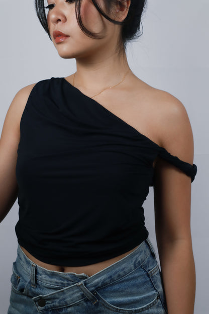 Solstice One-Shoulder Crop Top