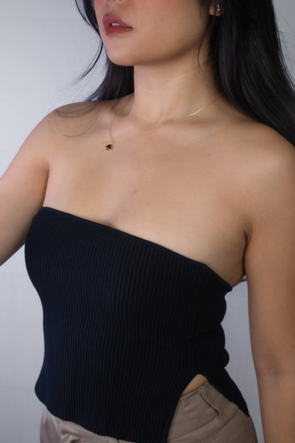 Steady Ribbed Tube Top with Slit