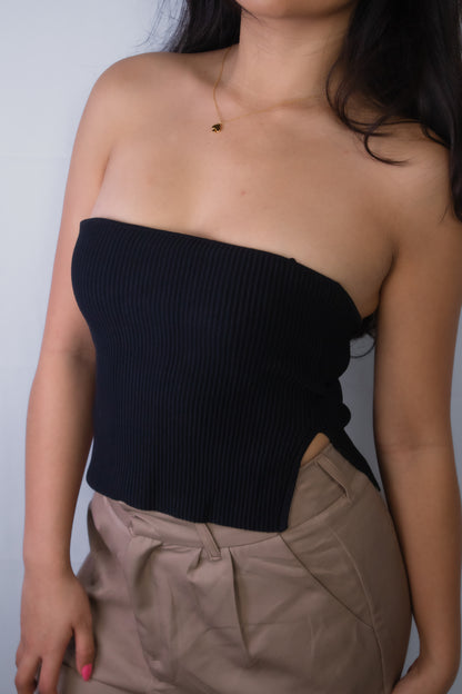 Steady Ribbed Tube Top with Slit