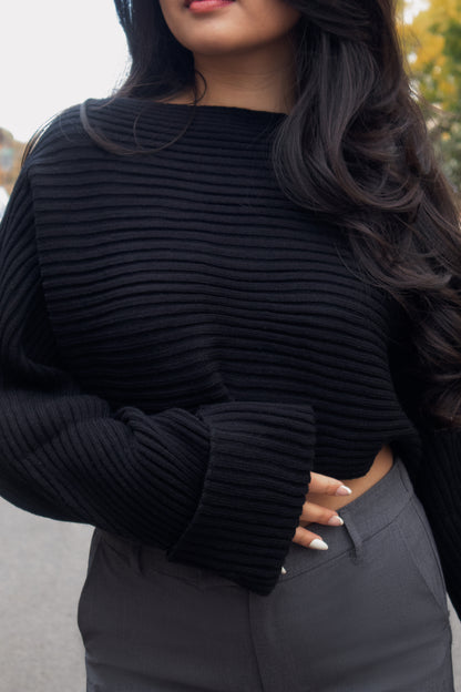 Plush Knit Cropped Sweater